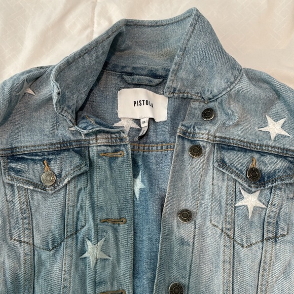 PISTOLA  STAR EMBROIDERY DENIM JACKET - Picture 4 of 9